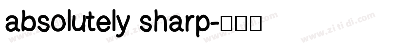 absolutely sharp字体转换
